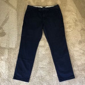 J Crew Men’s Dark Navy “Stretch” Khaki Pants 36/32